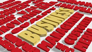 Computer Graphic Symbolic Picture Drucke: Business theme relative text content backdrop