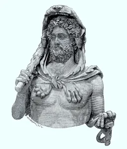 Capitoline Museum Artwork Drucke: Bust of Commodus as Hercules, 31 August 161
