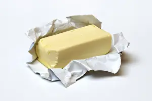 No People Food Photography Tips Drucke: Butter with opened packaging