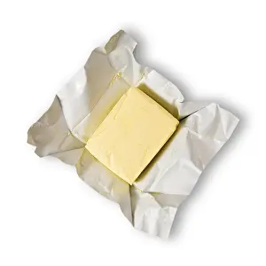 Food Still Life Studio Shot Drucke: Butter in its packaging