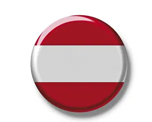 Austrian National Symbol Drucke: Button badge, flag of Austria