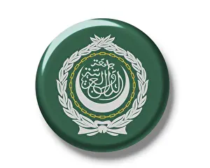 Flag Cutting Service Drucke: Button, flag of the Arab League