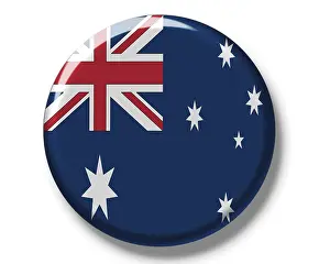 National Colors Badge Drucke: Button, flag of Australia
