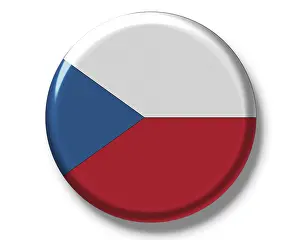 National Colors Button Drucke: Button, flag of the Czech Republic