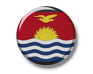 Kiribati Drucke: Knopf, Flagge von Kiribati.