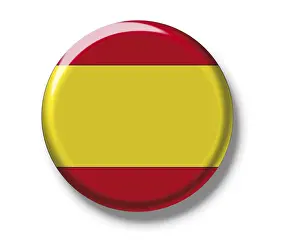Spanish National Symbol Drucke: Button, flag of Spain