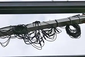 Uninhabited European Roads Drucke: Cable clutter, April, Germany