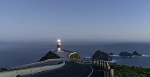 Atlantic Coast Landscape Photography Drucke: the Cabo Ortegal lighthouse at night