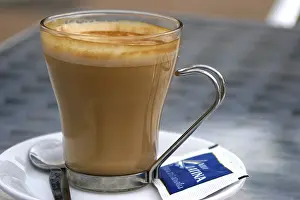 White Coffee Drink Drucke: Cafe con leche