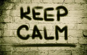 Deserted Landscape Symbolism Drucke: Keep Calm Concept