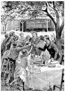 Drucke von Sie kamen jedes Jahr, um sie zu sehen, antikes graviertes Illustration. Jules Verne Cesar Cascabel, 1890 Jules Verne Drucke: Sie kamen, um sie jedes Jahr zu sehen.