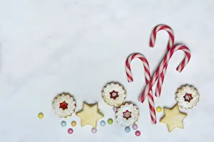 Xmas Baked Goods Drucke: Candy canes and biscuits, Advent