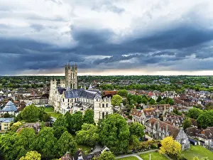 Canterbury Drucke: Kathedrale von Canterbury aus einer Drohne.
