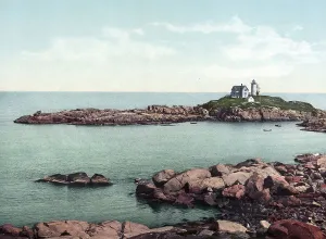 US American History Images Drucke: Cape Neddick lighthouse, Lighthouse