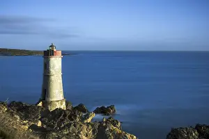 Southern Europe Landmarks Drucke: Capo Ferro lighthouse in Sardinia