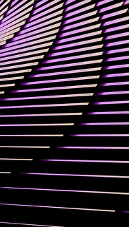 Geometric Shape Illustration Drucke: A captivating abstract image featuring parallel lines with a purple gradient on a dark background