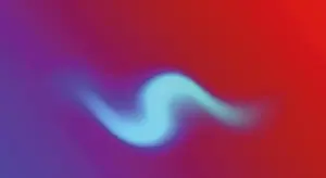 Colorful Digital Artwork Drucke: A captivating gradient background transitions from deep red to soft purple