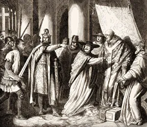 UNESCO World Heritage Site Vatican City Drucke: The capture of Pope Paschal II