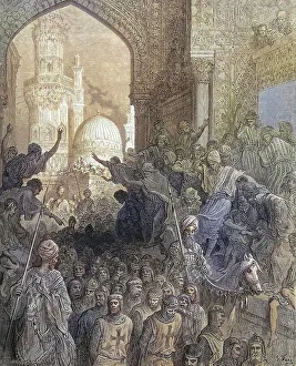 Fourth Crusade History Drucke: Captured Knights Templar in Cairo