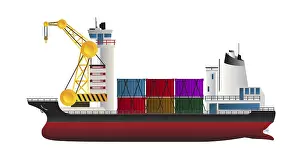 Freight Transport Drucke: Cargo ship