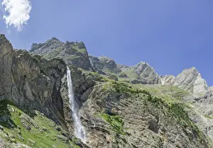 Waterfall In Aragon Spain Drucke: Cascada de Marbore, waterfall