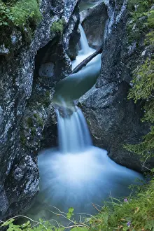 Time Exposure Nature Photography Drucke: Cascade in the Garnitzenklamm, time exposure