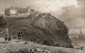 Edinburgh Castle Drucke: The Castle, from The Mound, Edinburgh