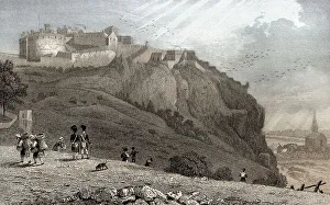 Edinburgh Castle Drucke: The Castle, from The Mound, Edinburgh