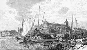 Deserted European Castle Drucke: Castle on the Oder, Stettin or Szczecin