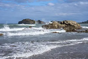 Castlepoint Beach Drucke: Castlepoint Beach and Castlepoint Lighthouse