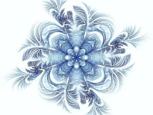 White Studio Background Picture Drucke: Abstract mandala - computer-generated image