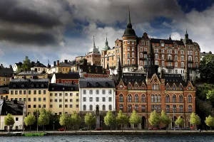 Scandinavian Historic Quarter Drucke: Historic buildings of Sodermalm