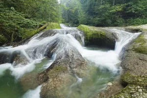 Daytime Waterfall Scene Drucke: Waterfall on the Eistobel River