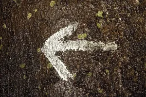 Directional Sign Post Drucke: Path marker in a forest