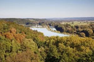 Autumn Forest View Drucke: View over the Oder Valley from Stolpe