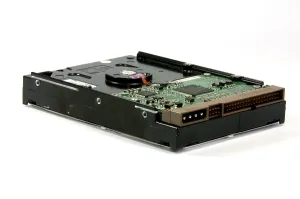 Digital Data Storage Drucke: Harddisk for data storage exit from the computer