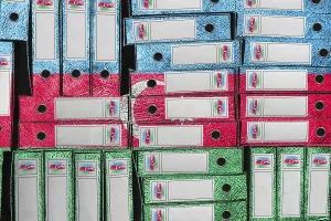 Western Asia Politics Drucke: Azerbaijan Flag Colors Folder Stack