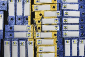 Polynesian Flag Design Drucke: Barbados Flag Colors Folder Stack