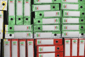Deserted Government Buildings Drucke: Chechnya Flag Colors Folder Stack