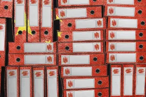 Chinese National Symbol Drucke: China Flag Colors Folder Stack
