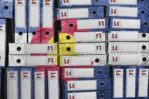 North America Politics Drucke: Colorado Flag Colors Folder Stack