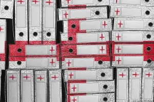 Northern Europe Politics Drucke: England Flag Colors Folder Stack