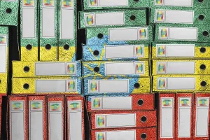 East Africa Politics Drucke: Ethiopia Flag Colors Folder Stack