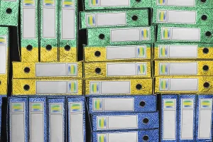 Deserted Government Buildings Drucke: Gabon Flag Colors Folder Stack