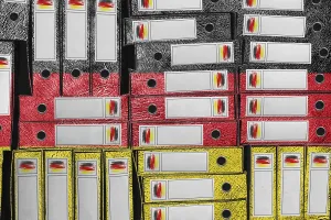 Central Europe State Flags Drucke: Germany Flag Colors Folder Stack
