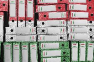 Central Europe Flag Design Drucke: Hungary Flag Colors Folder Stack