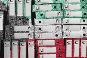 Western Asia Politics Drucke: Kuwait Flag Colors Folder Stack
