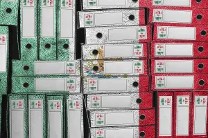 Latin America Politics Drucke: Mexico Flag Colors Folder Stack