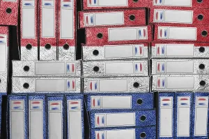 Benelux Countries Politics Drucke: Netherlands Flag Colors Folder Stack