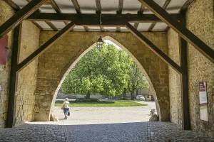 German Monasteries Drucke: Tor Tor of the monastery complex to the inner courtyard